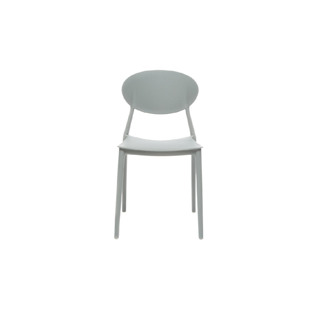 Sedia Moderna in Plastica Bianco con Design Minimalista