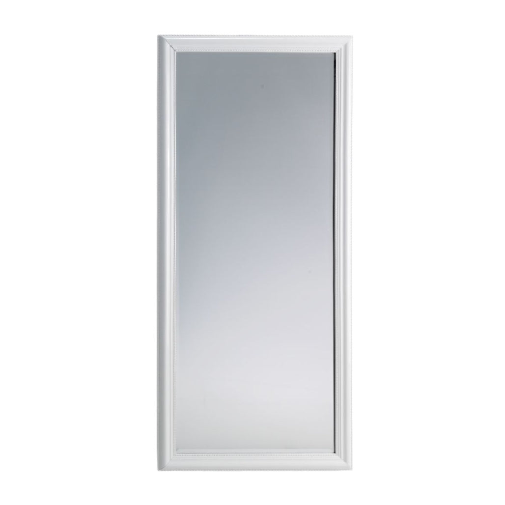 Specchio a Parete Rectangolare con Cornice Bianca - Design Elegante e Minimalista